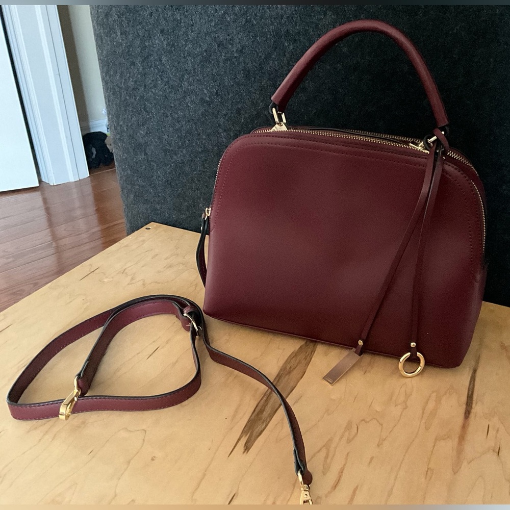 Burgundy satchel